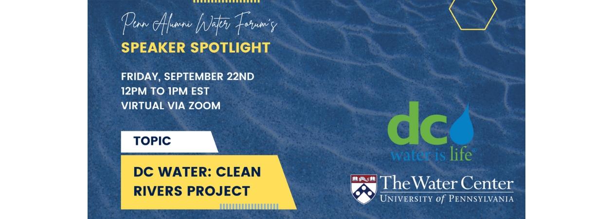 Penn Water Center Speaker Spotlight event for Climate Week flyer