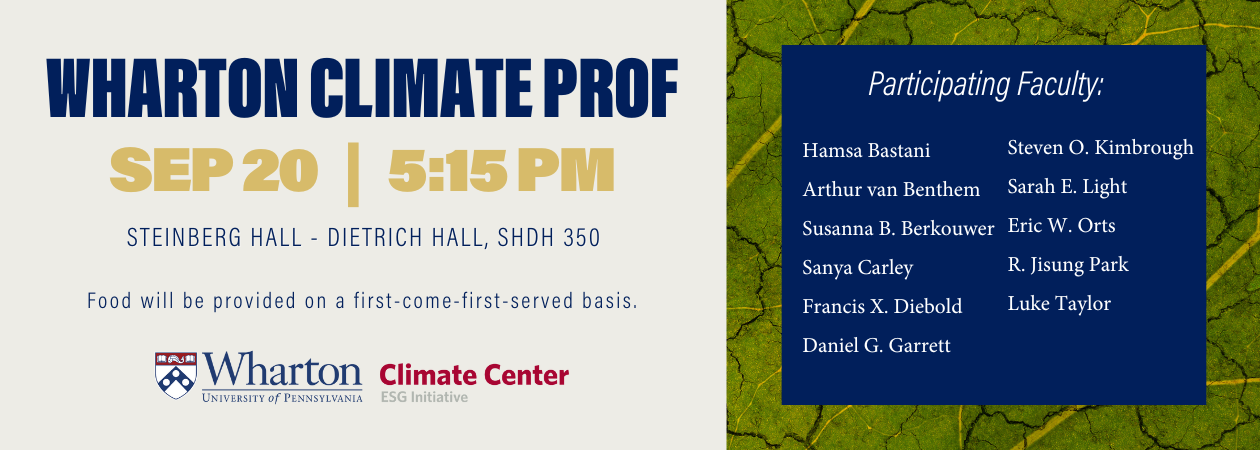 Wharton Climate Prof event 