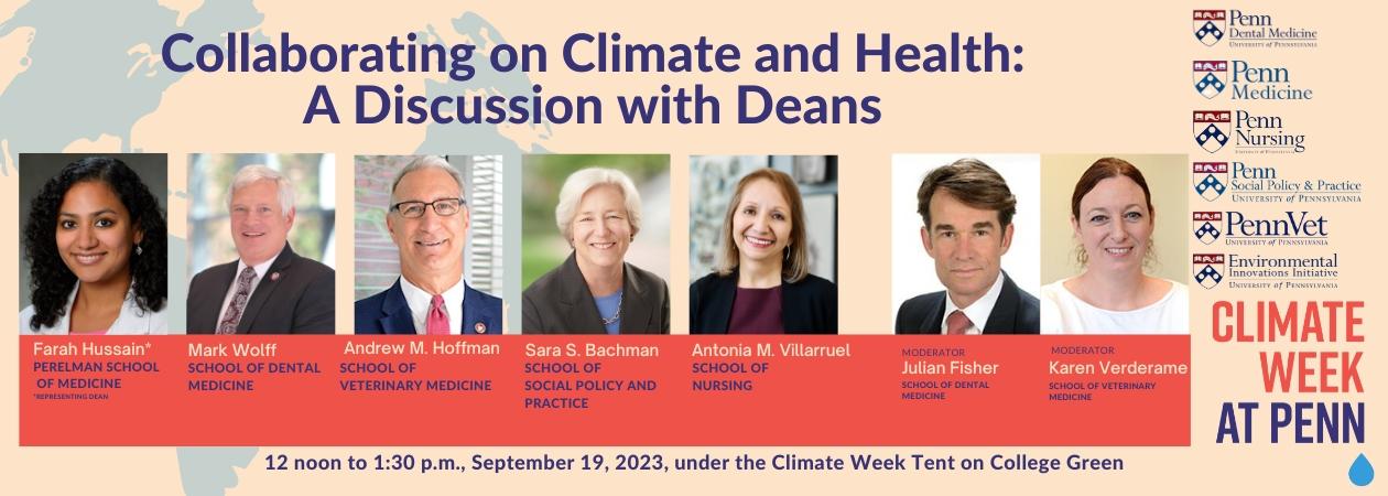 Flyer for climate and health event